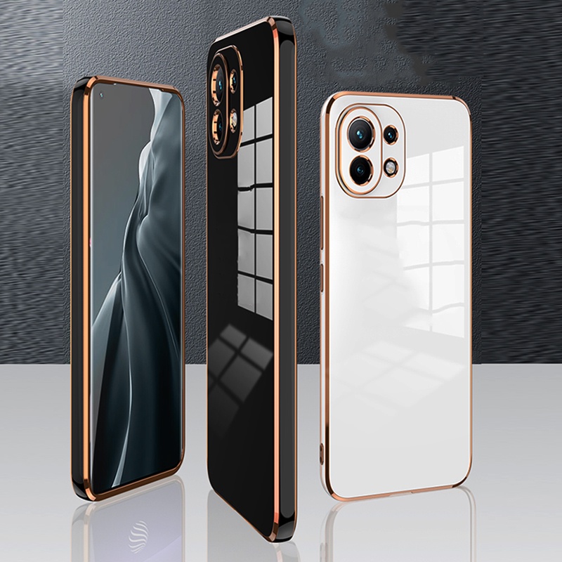 Ốp Điện Thoại Silicon Viền Vuông Mạ Màu Cho Xiaomi Mi 11 Ultra Mi 11 Lite 5g ne 12 12x mi12 10 10t pro
