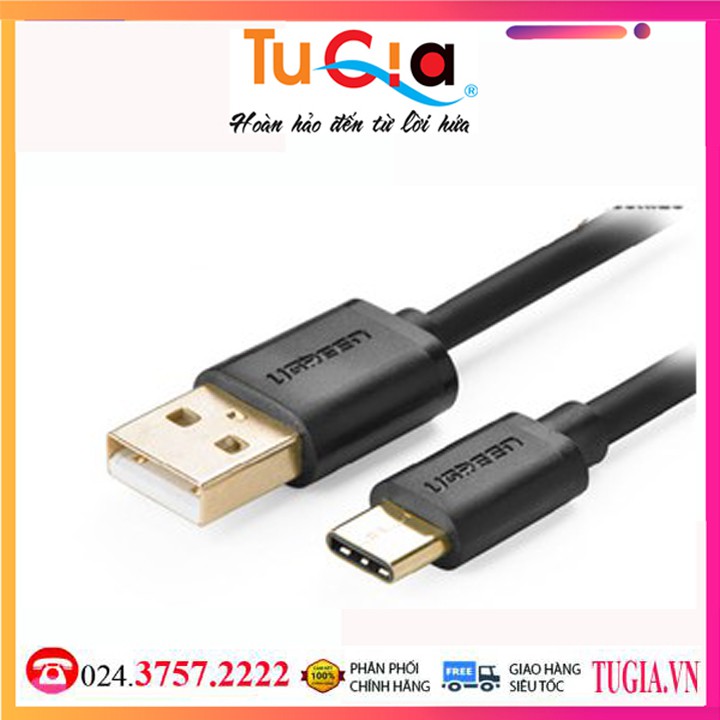 [Mã ELFLASH5 giảm 20K đơn 50K] Cáp USB 2.0 chuẩn C cao cấp chính hãng Ugreen 30157 - Hàng chính hãng