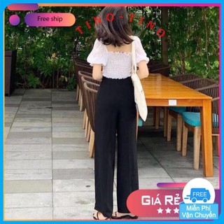 Set Đồ Bộ Nhún Bèo Cục Chất Thời Trang Nữ Siêu Xinh 2 Màu Y Hình