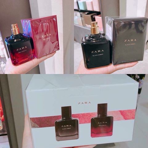 SET NƯỚC HOA ZARA BLACK AMBER & RED VANILLA (hàng châu âu) | Thế Giới Skin Care
