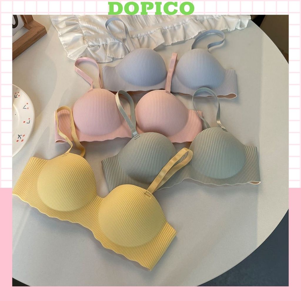 Áo ngực nữ không gọng đúc su, áo lót đệm bàn tay nâng ngực tạo khe sexy gợi cảm DOPICO A5277