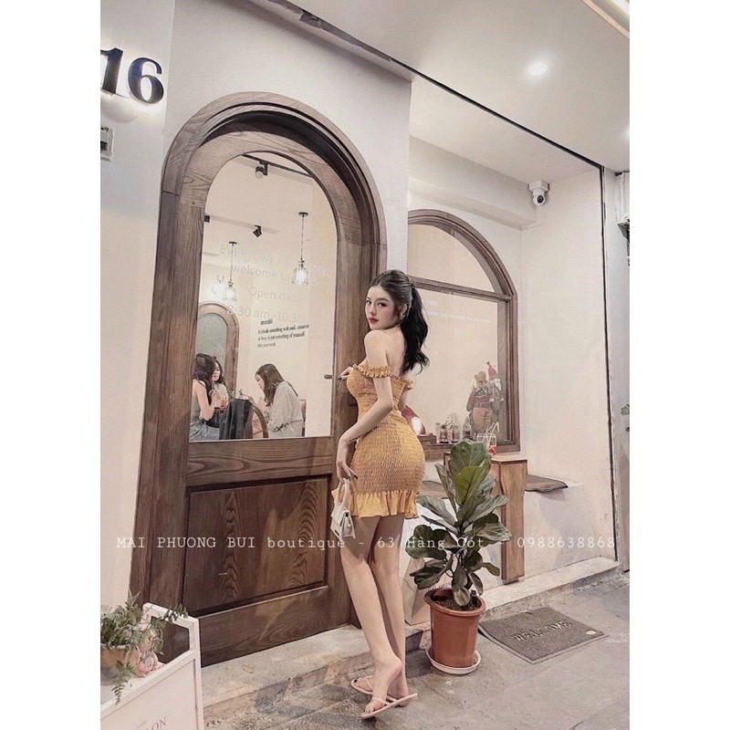 VÁY BODY CHẠY CHỈ CHUN 2 DÂY PHA BÈO | BigBuy360 - bigbuy360.vn