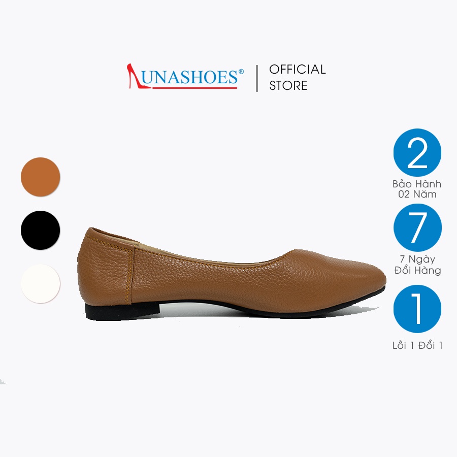 Giày bệt nữ mũi tròn da bò LUNASHOES 1103 giầy cho mẹ cao cấp dễ đi kiểu Hàn quốc nhiều màu bảo hành 1 đổi 1