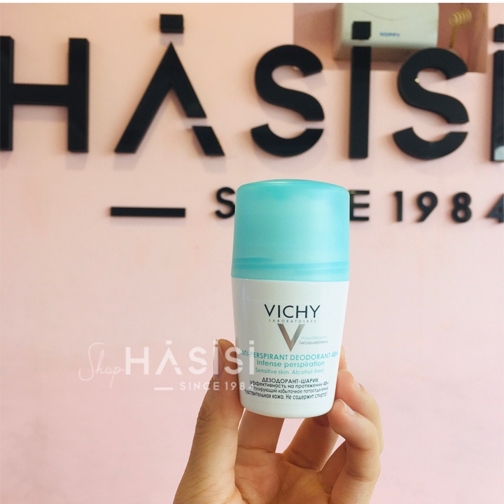 LĂN KHỬ MÙI VICHY -  Anti-Perspirant Deodorant 48h (Nắp Xanh - Cty)