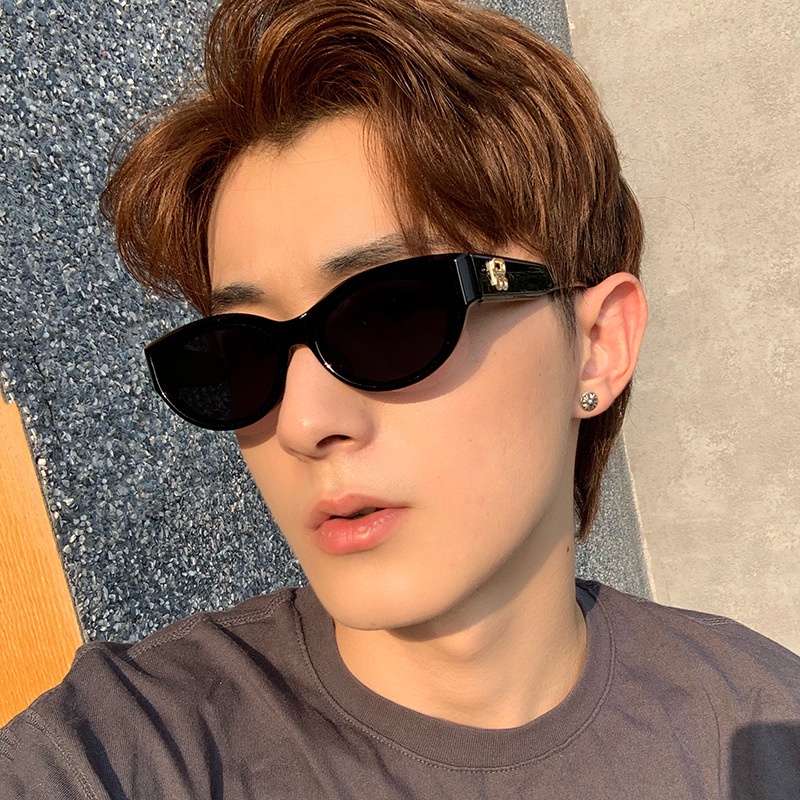 Kính Chống Nắng Gọng Oval Phong Cách Retro Thời Trang Hàn Quốc