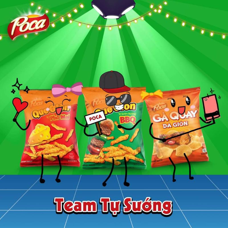 Lốc 10 gói bánh snack Poca ( có tem cầu thủ) loại 5k. Mua 5 lốc tặng 1 album