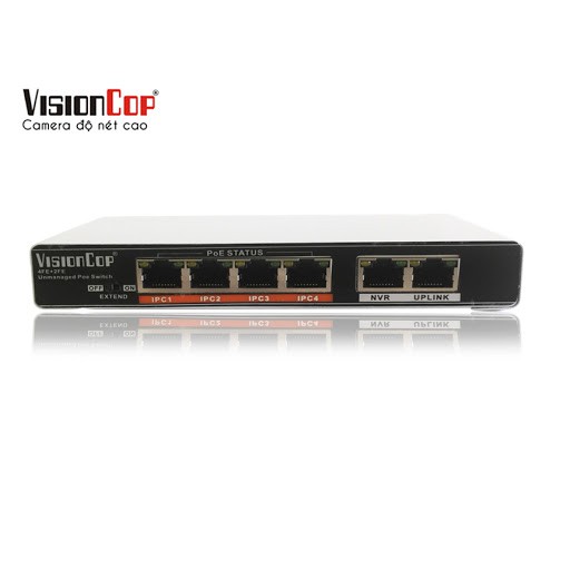 Switch 4 cổng PoE VisionCop VS-POE0402-100M
