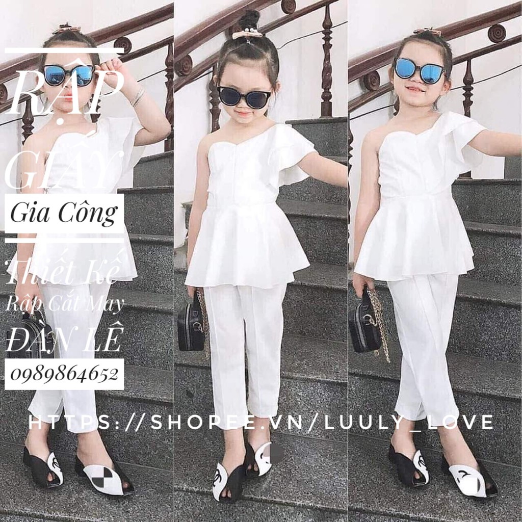 Rập giấyBB29_ RẬP GIẤY CẮT MAY BỘ ĐỒ BÉ GÁI (1-12T)