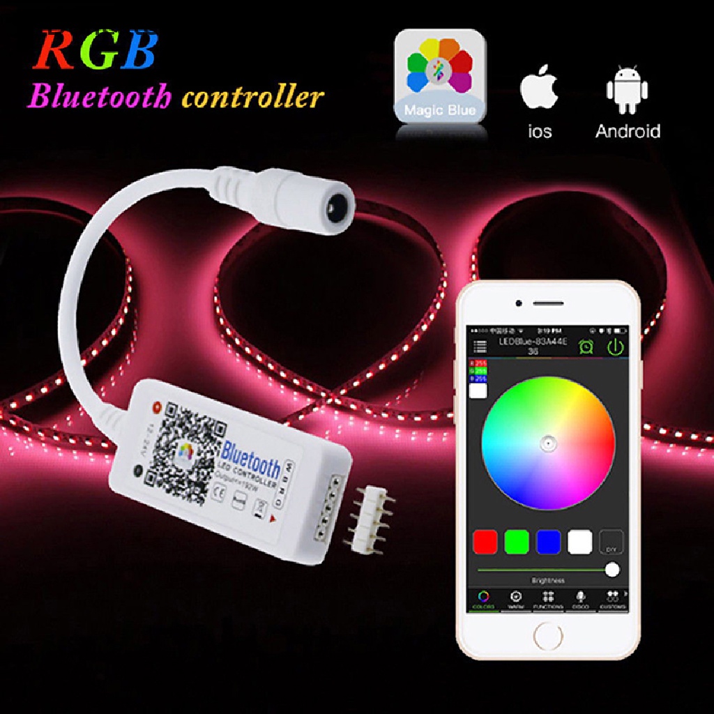Bộ điều khiển dải đèn LED 5050 3528 RGB mini bluetooth wifi tiện lợi