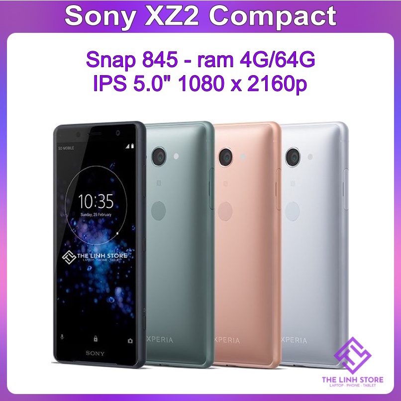 [Mã 2611DIENTU500K hoàn 7% đơn 300K] Điện thoại Sony XZ2 Compact ram 4G 64G - Snap 845 Màn 5.0 FullHD