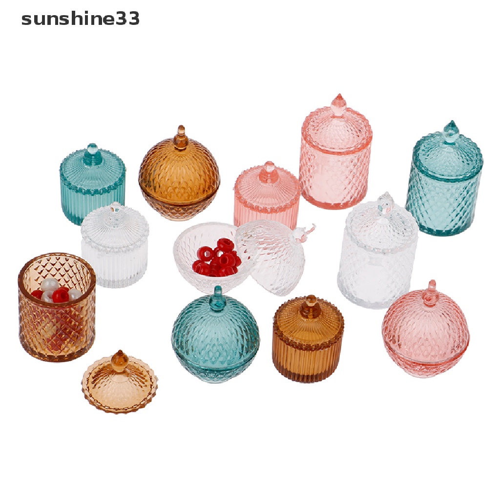 Set 3 Lọ Kẹo Trong Suốt Đồ Chơi Búp Bê Tỉ Lệ 1: 12