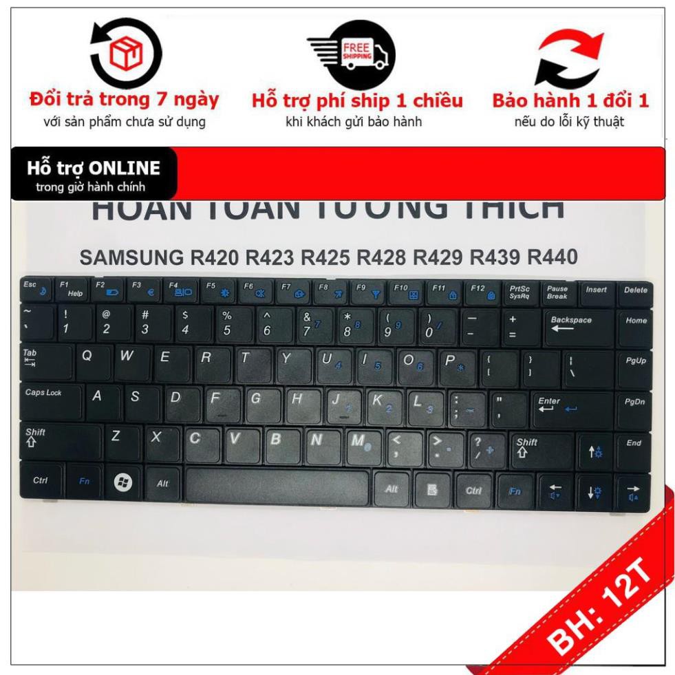 [BH12TH] Bàn Phím Laptop Samsung R420 R423 R425 R428 R429 R439 R440 Hàng Mới 100% Bảo hành 12 Tháng