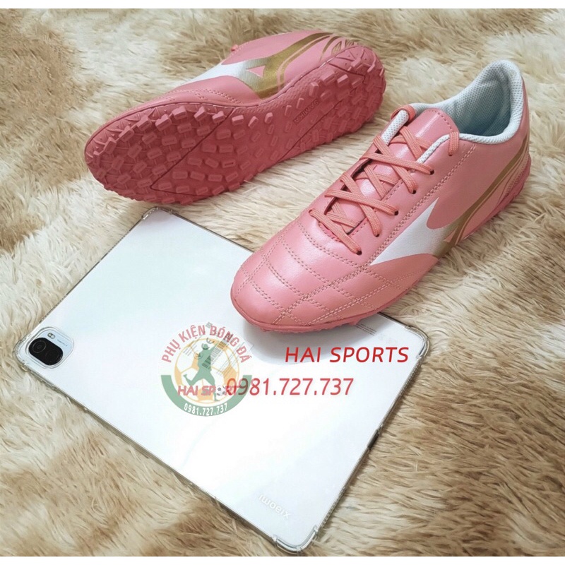 Giày đá bóng sân cỏ nhân tạo Mizuno mới nhất 2023 -Tặng tất -Khâu đế 100% -Giày đá banh Mizuno ( Màu Hồng )