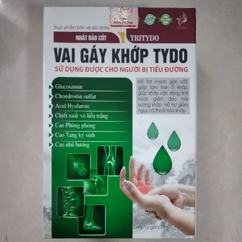 Nhất Bảo Cốt TRITYDO VAI GÁY KHỚP TYDO hộp 16 gói hỗ trợ  giảm nguy cơ thoái hóa khớp