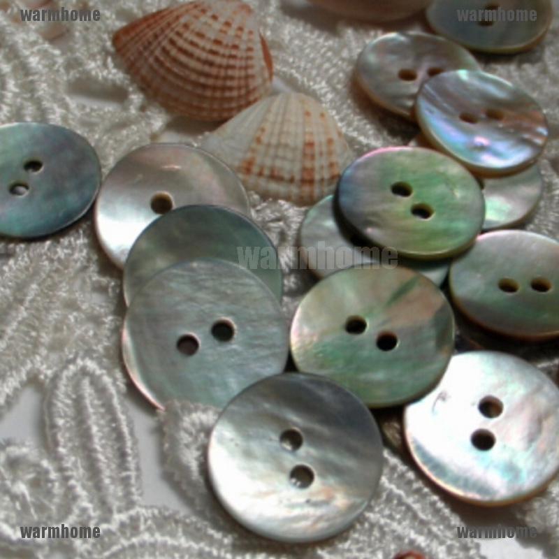 Bộ 100 Nút Tròn Hình Vỏ Sò 10mm