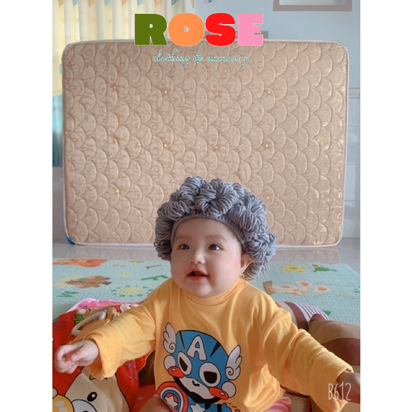 Mũ len tóc bà già, ông già cho bé #mulen #mutoc #muchobe