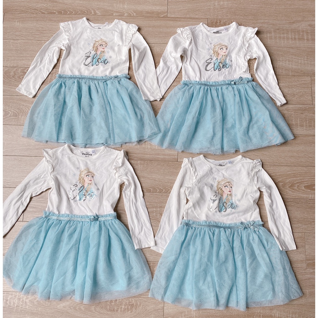 Đầm thun tay dài Elsa 12-14kg