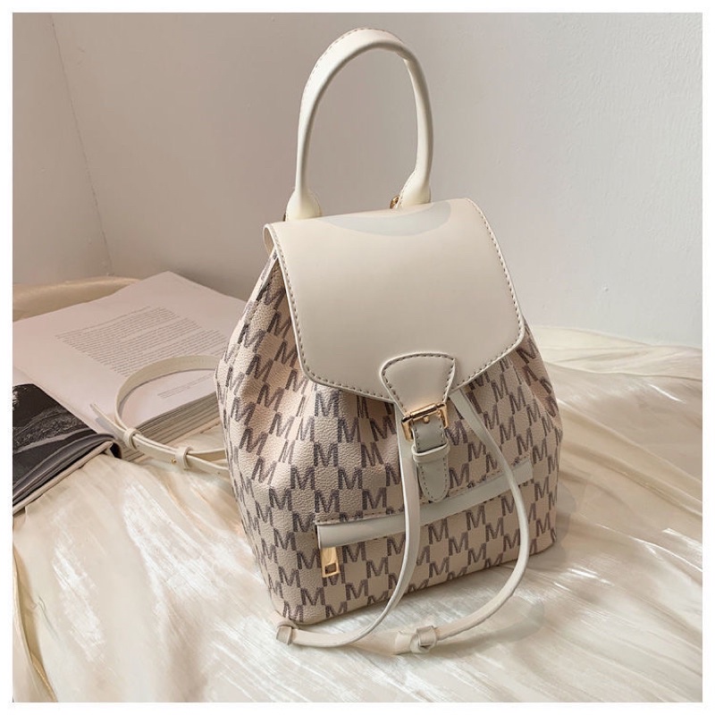 Balo mini thời trang nữ da pu cao cấp chất lượng cao giá rẻ túi xách vintage kẻ caro