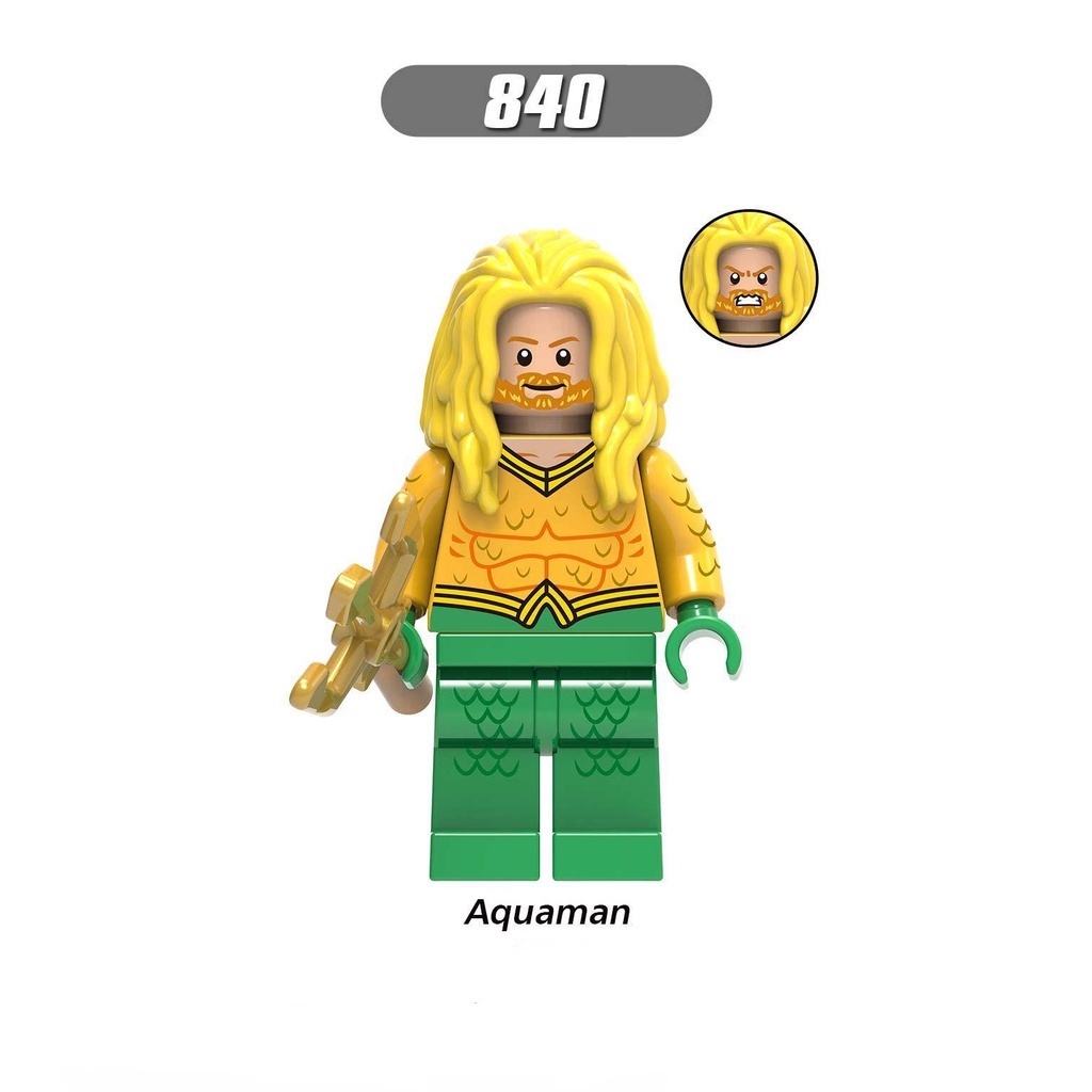 Mô Hình Lego minifiguras Jaguete Superman Aquaman Ocean Master Mera Reign Bizarra Miss America Bizarre