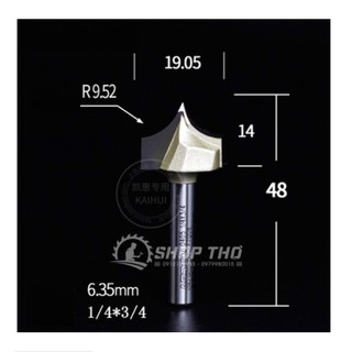 Mũi phay Arden 0405  đánh chỉ góc nhọn