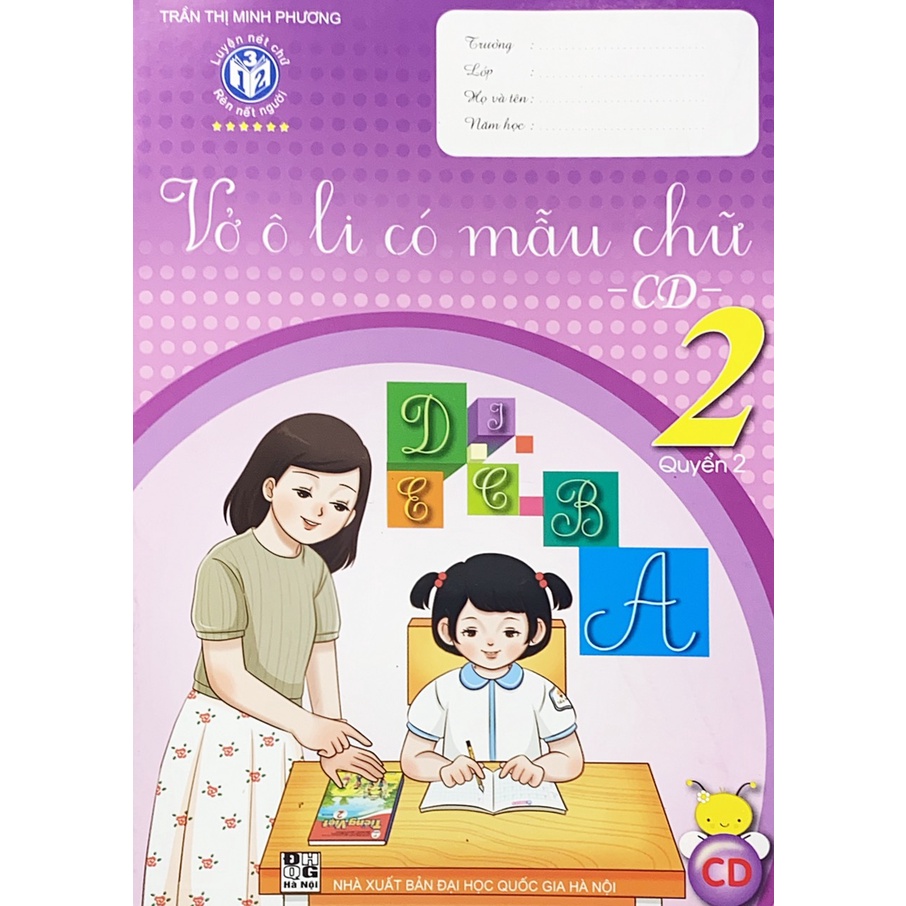 Sách - Vở ô li có mẫu chữ - CD - 2 - Quyển 1