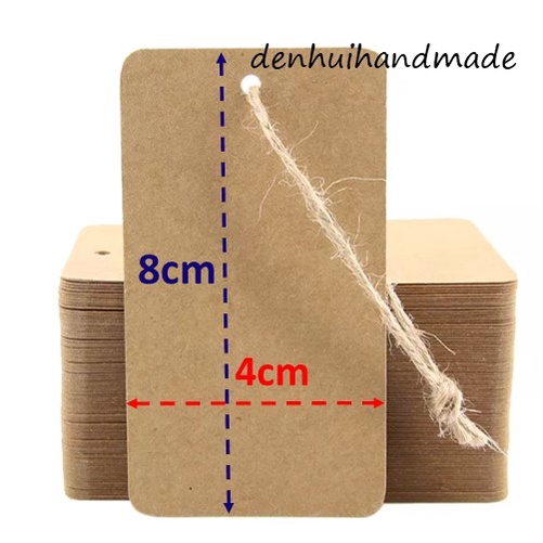 50 Cái Thẻ Giấy Treo (Hang Tag/ Name Tag) [Kiểu 1]