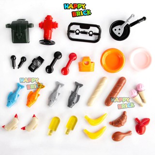 Phụ kiện Lego Moc: Combo vật dụng thức ăn