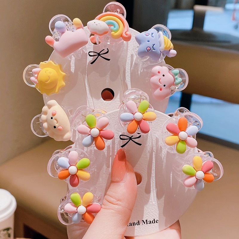 Bộ 6/10/12/16 Kẹp Tóc Phong Cách Hàn Quốc Dễ Thương Dành Cho Bé Gái