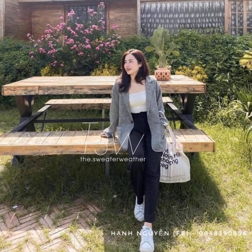 Áo blazer kẻ hàng 2 lớp nhiều màu kèm ảnh thật