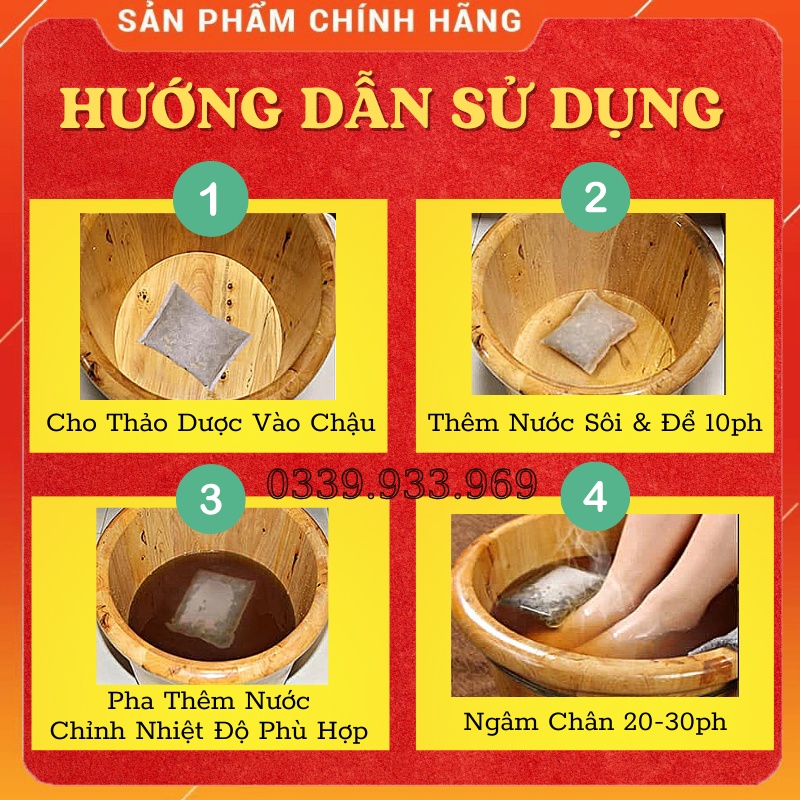 Thảo Dược Ngâm Chân, Bột Ngâm Chân - Thải Độc Cơ Thể, Giảm Đau Nhức Xương Khớp - Tê Chân - Giảm Hôi Chân