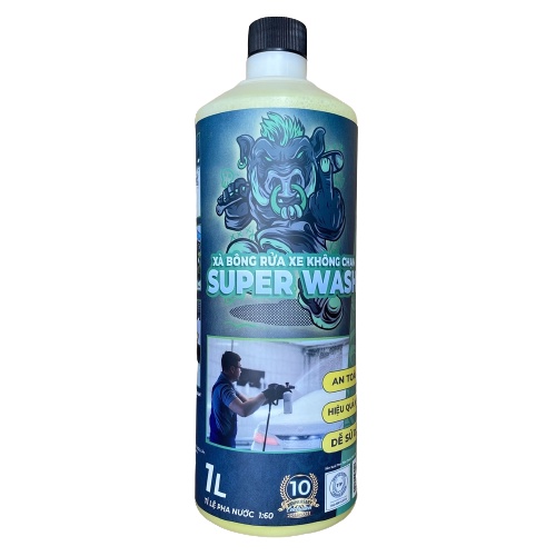 Nước rửa xe Sprayking, xà bông không cham Sprayking Super Wash 1L- Bảo vệ sơn bóng loáng, hiệu ứng lá sen