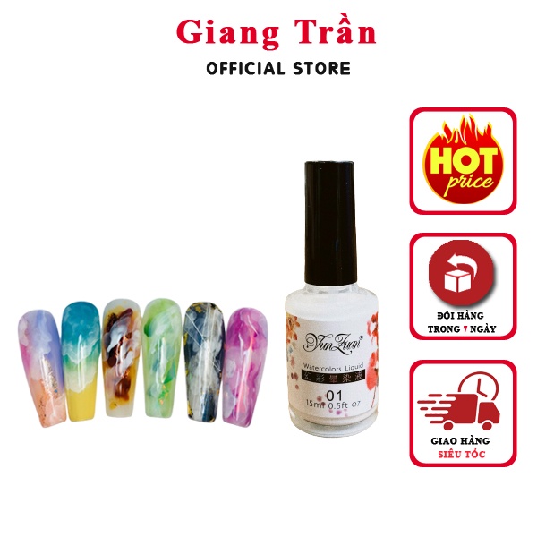 Cồn loang trắng , đồ nail design móng siêu sang chảnh