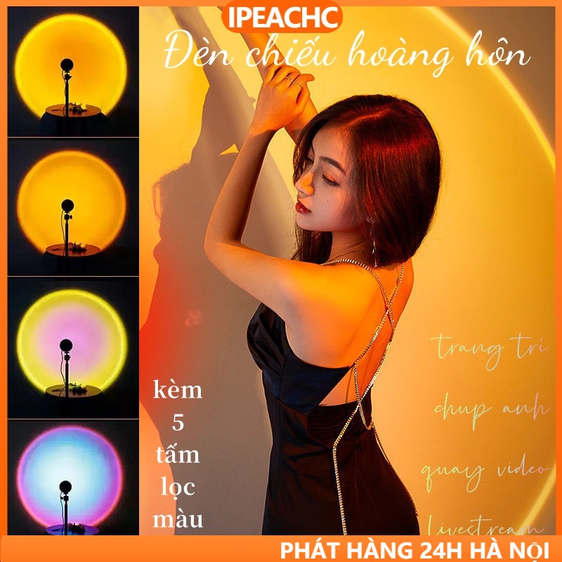 Đèn chiếu hoàng hôn bóng led trang trí / chụp ảnh / quay video / livestream / tiktok hiệu ứng rất đẹp