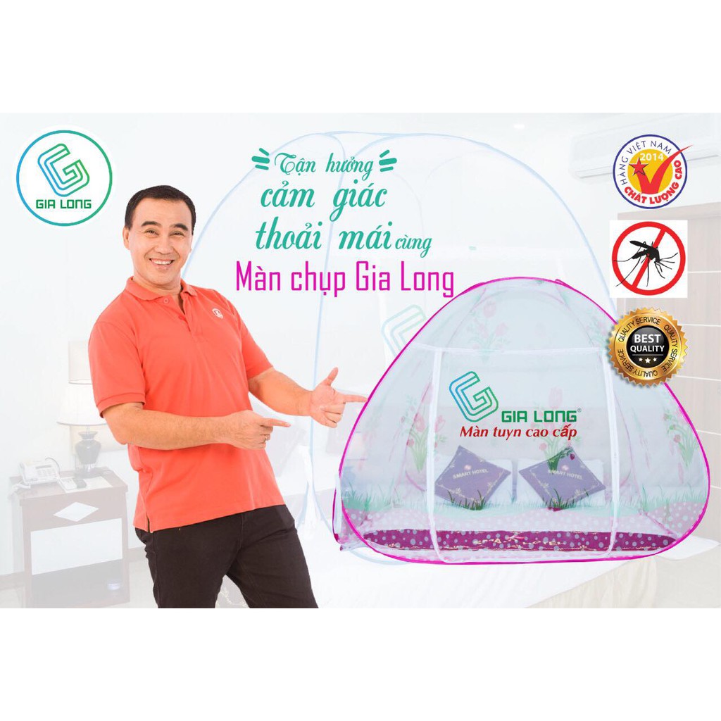 mùng chụp tự bung cao cấp chính hãng gia long đỉnh chóp bảo hành 1năm nhiều size