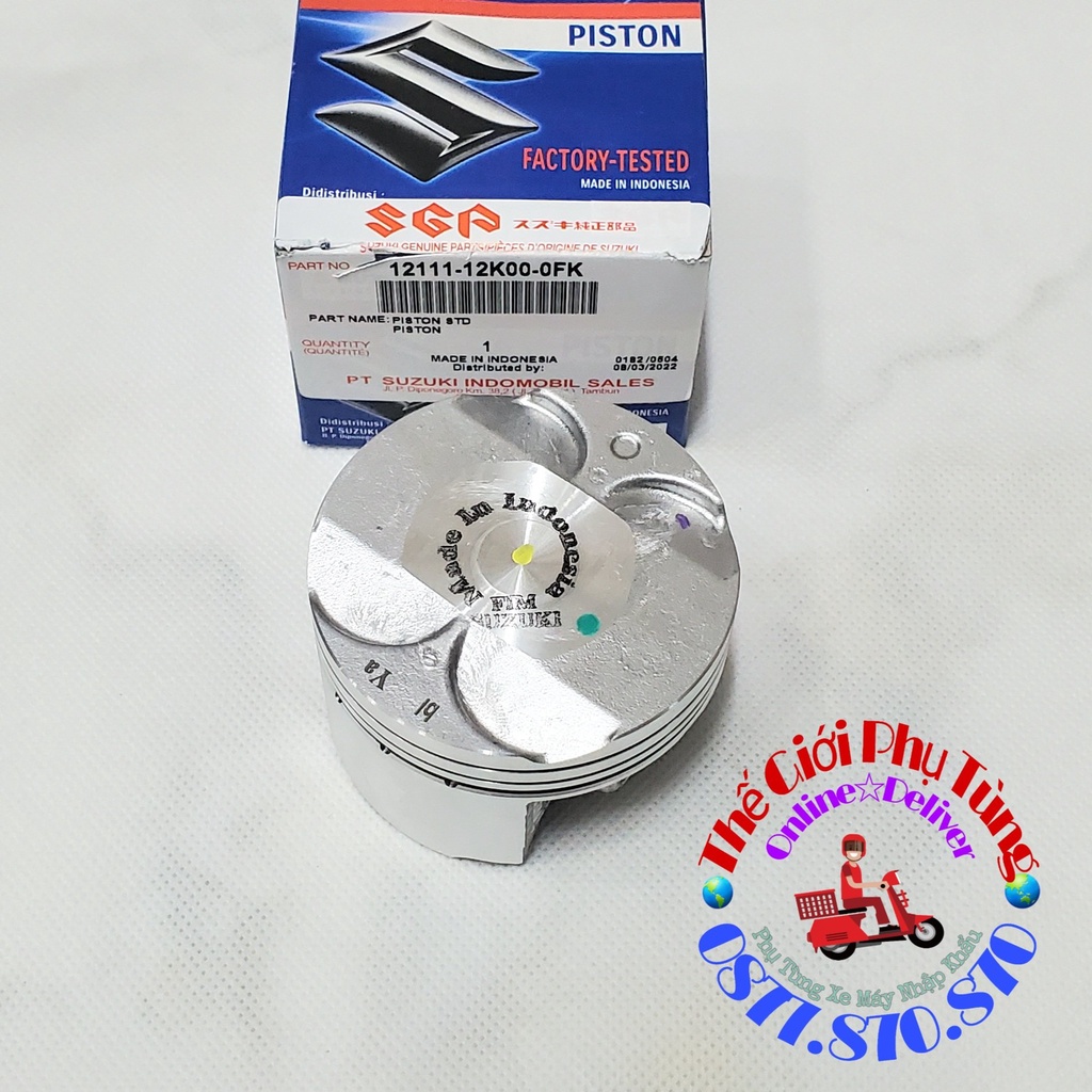 Bộ piston bạc Raider fi - Satria fi ắc phe