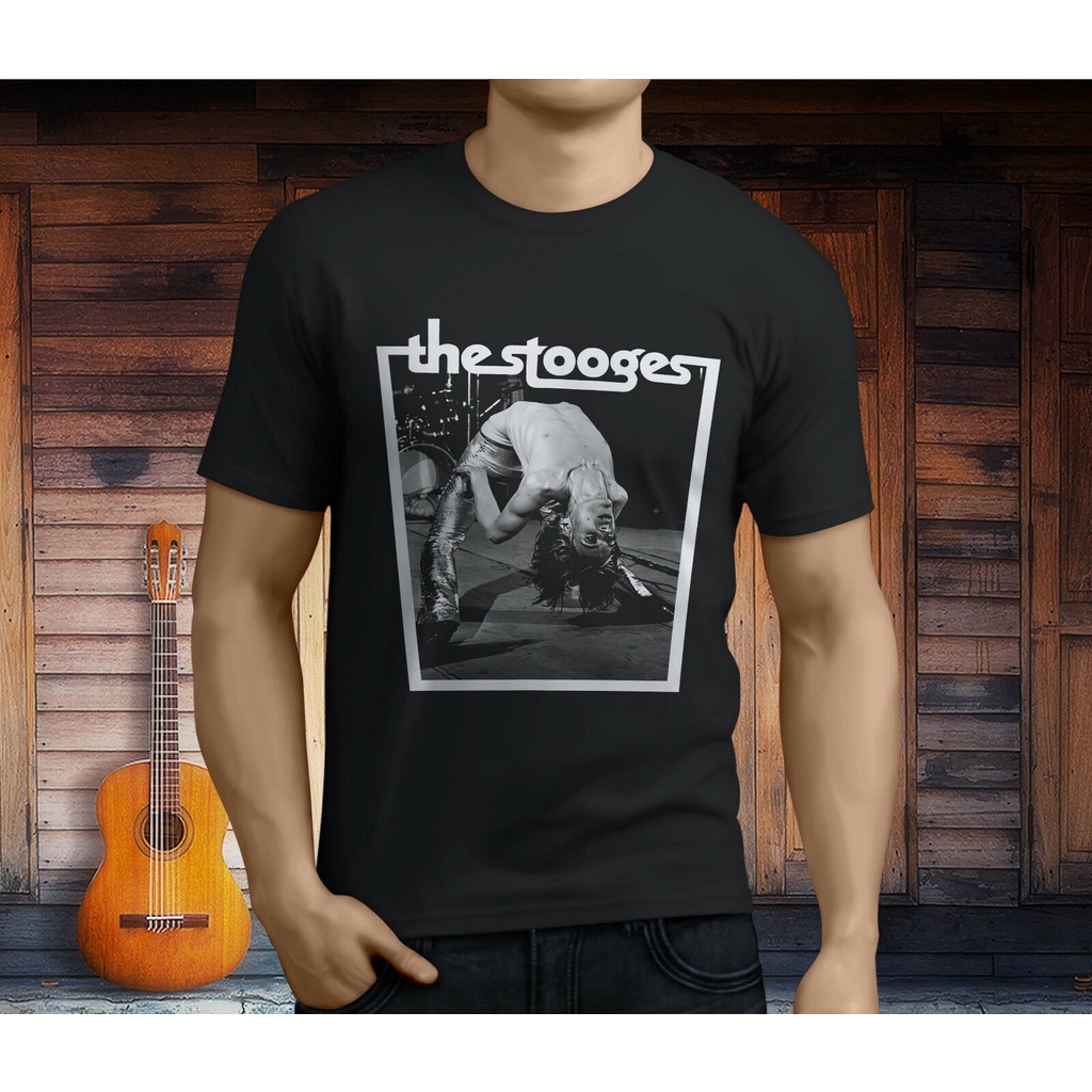 Áo thun nam màu đen Iggy And The Stooges Rock Pop Music