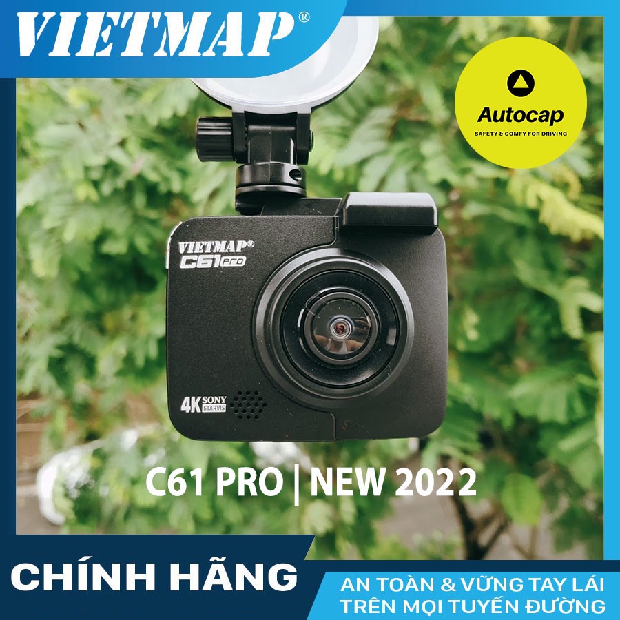 Camera hành trình VIETMAP C61 Pro (bản 2022) cho xe ô tô kèm thẻ nhớ 32G, 64G Tặng ngay phần quà trị giá 200k