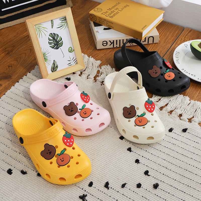 Dép cross sục cá đi mưa hàng đẹp [H65] tặng 6 sticker siêu kute - Lucky Shoes VN