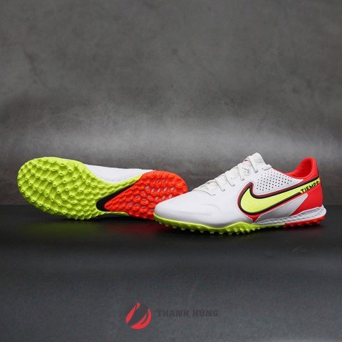 GIÀY ĐÁ BÓNG CHÍNH HÃNG NIKE TIEMPO REACT LEGEND 9 PRO TF - DA1192-176 - TRẮNG/ĐỎ/VÀNG