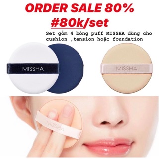 Set 4 bông puff missha