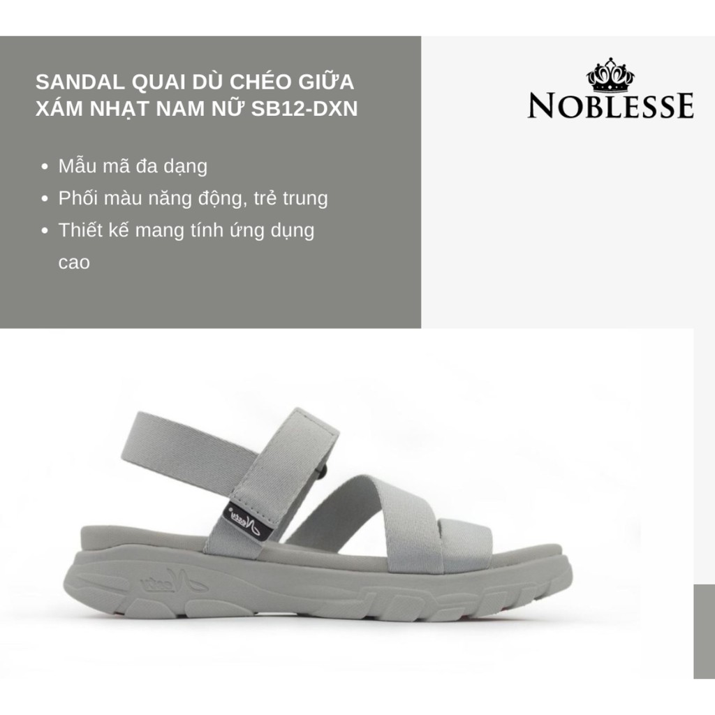 GIÀY DÉP XĂNG ĐAN NAM NỮ THỜI TRANG VẢI DÙ QUAI HẬU CHÍNH HÃNG NESTY-SB12-DXN