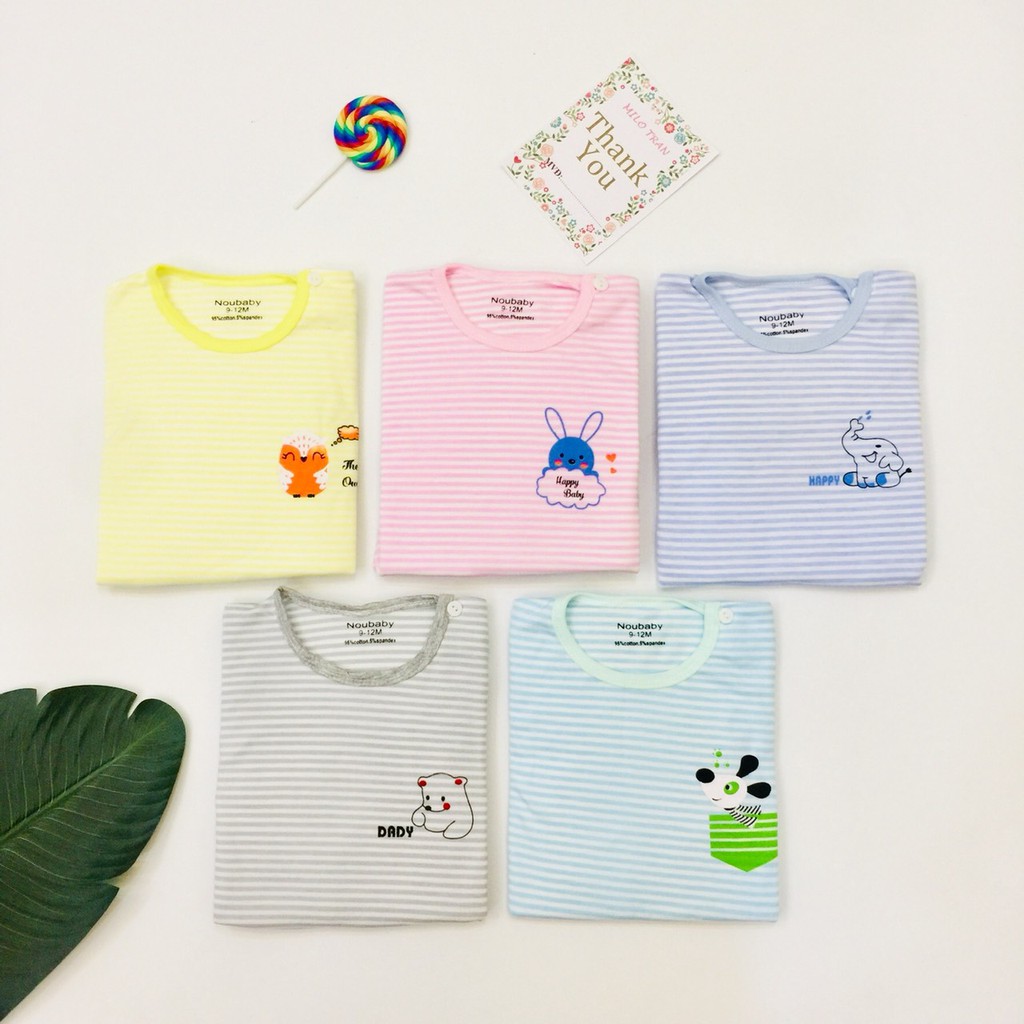 Bộ Noubaby kẻ tay dài cho bé trai và bé gái