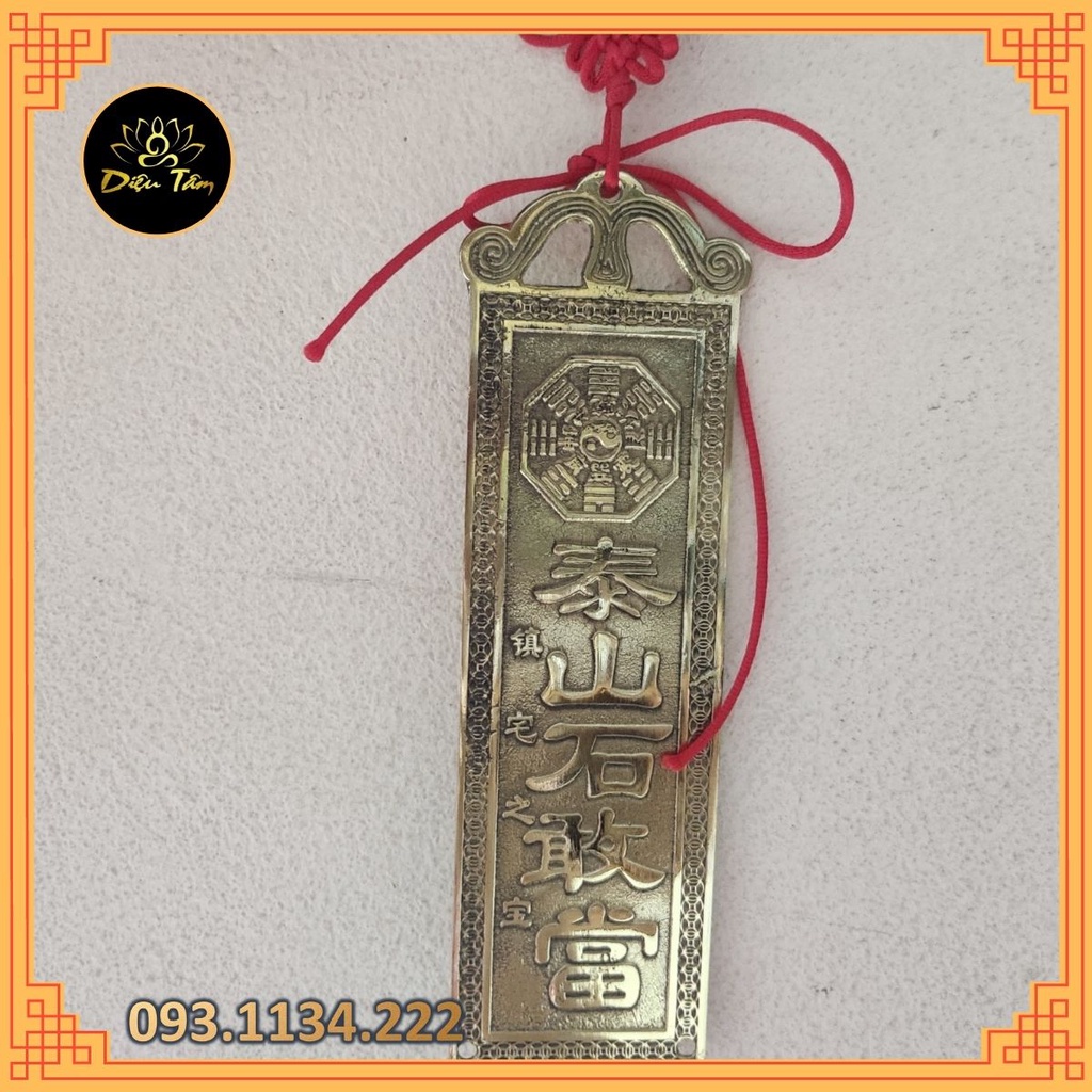 Đồ phong thủy - Thẻ thái sơn thạch cảm đương phong thủy trấn trạch, hóa giải hướng xấu treo cửa