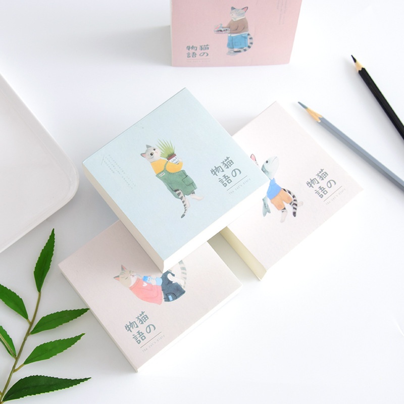 Sổ Tay, sketch Cỡ Nhỏ Màu Trắng Trơn Dày Dặn hình thú cute