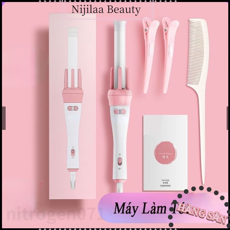 [Hàng mới về] Máy uốn tóc tự động Nitrogen071 kiểu dáng mini làm nóng 30 giây nhanh chóng tiện mang đi