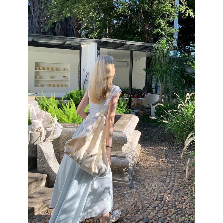 Đầm Dệt Kim Dáng Dài Cổ Vuông Lưng Cao Thời Trang Mùa Hè Hàng Mới 2022 Dành Cho Bạn Nữ