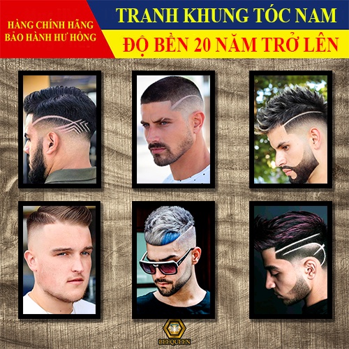 Album 20 Mẫu Khung Tranh Tóc Nam Trang Trí Tiệm Tóc - Salon - Barber Shop