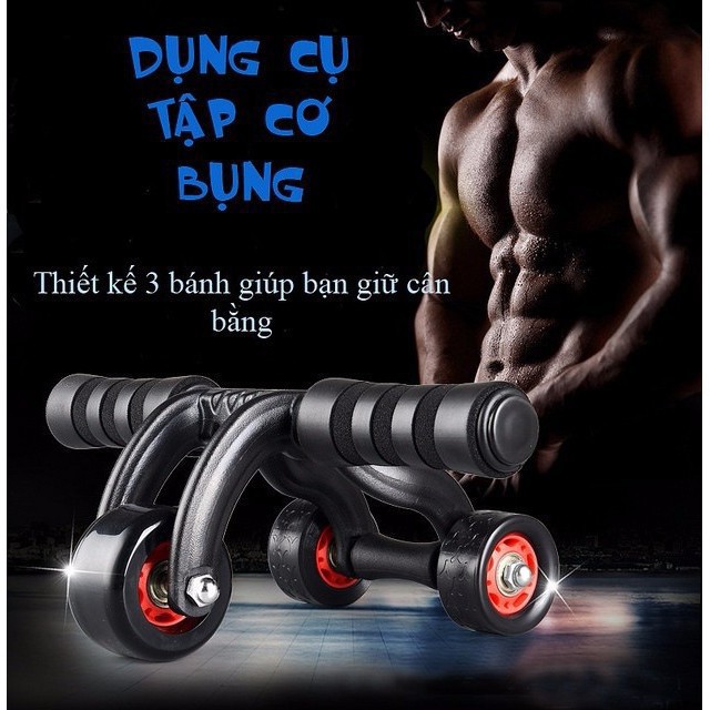 Siêu rẻ Con lăn tập cơ bụng 4 bánh shop bán sỉ