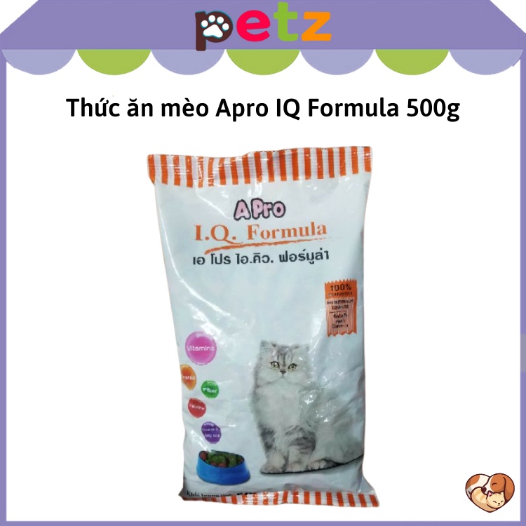 Thức ăn hạt cho mèo Apro IQ Formula 500g PETZ thức ăn khô cho mèo bổ sung vitamin, dinh dưỡng