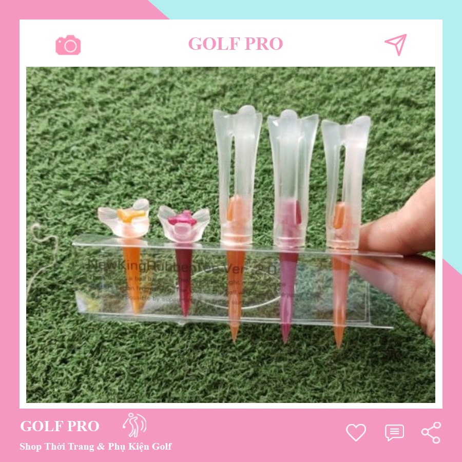 Tee golf nhựa cao cấp chắc chắn có cả 2 loại cao thấp tiện lợi GOLF PRO TH003